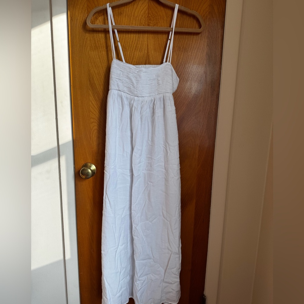 NWT Abercrombie White Empire Midi Dress